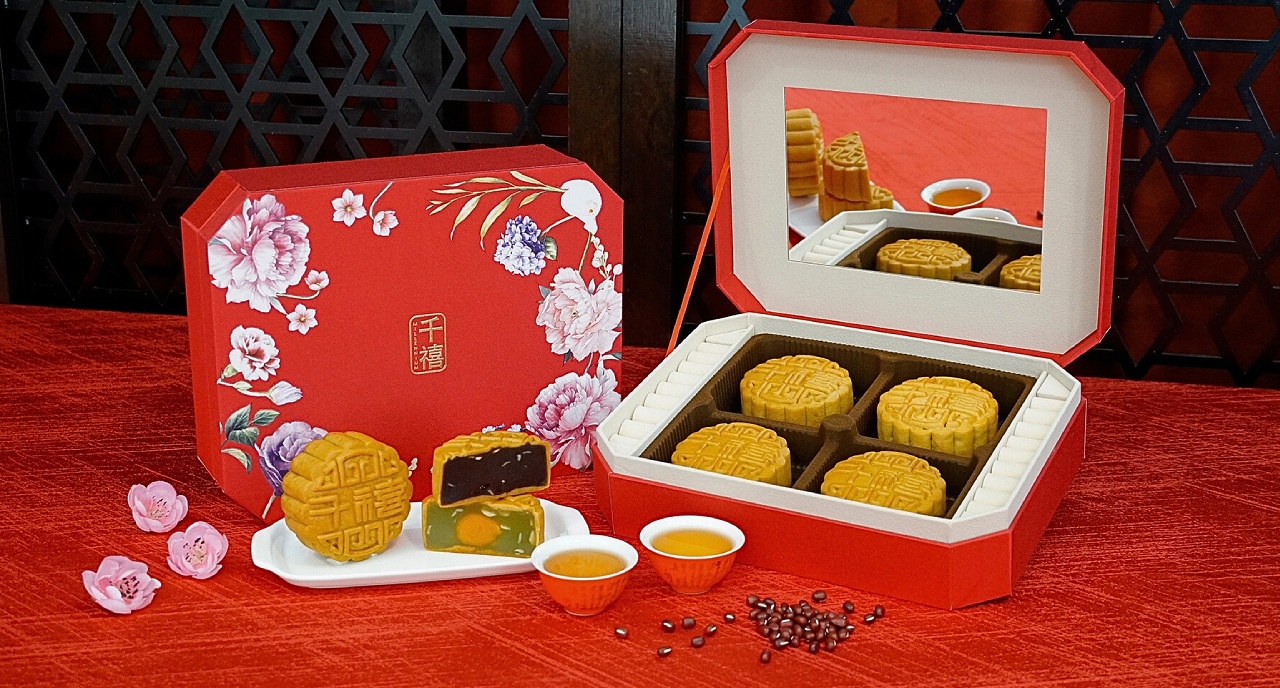 MILLENNIUM TREASURE MOONCAKE RED GIFT BOX